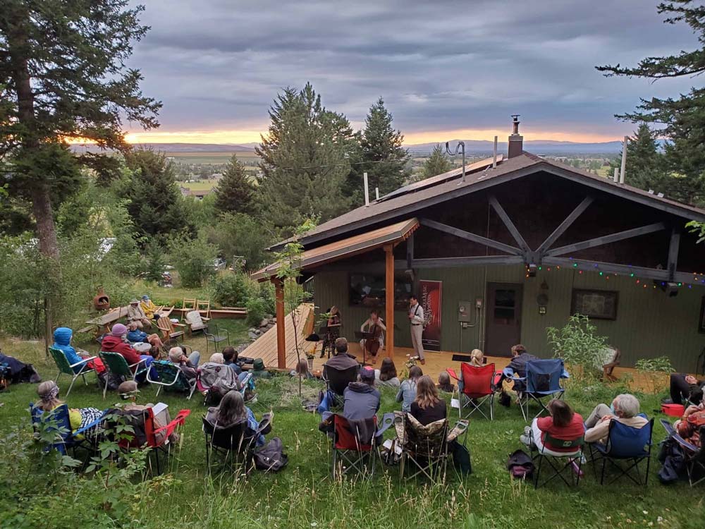Backyard Baroque at Carrie Krause's home in the Hyalite foothills south of Bozeman